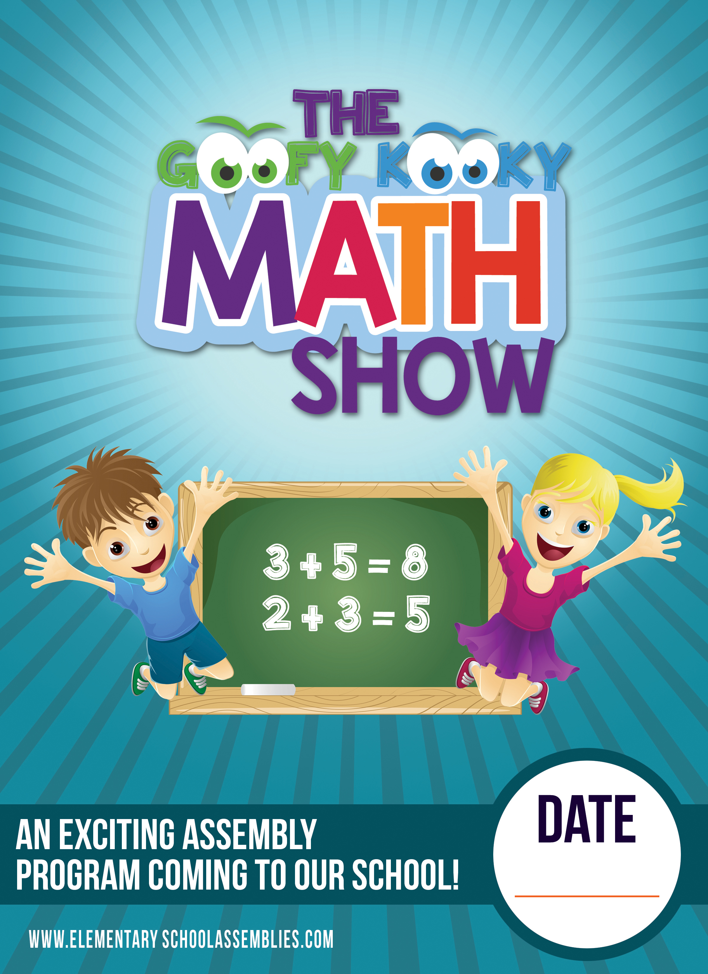 Math school assembly flyer