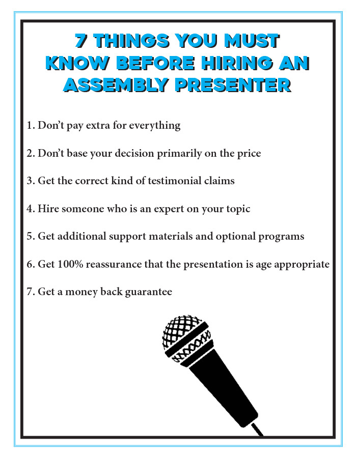What to Know Before Hiring a School Assembly Performer cover graphic